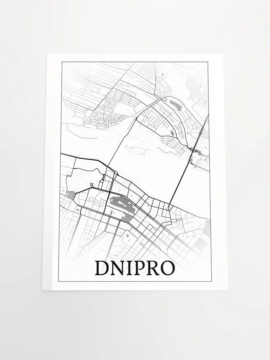 Dnipro, Ukraine, city map print product image (19)