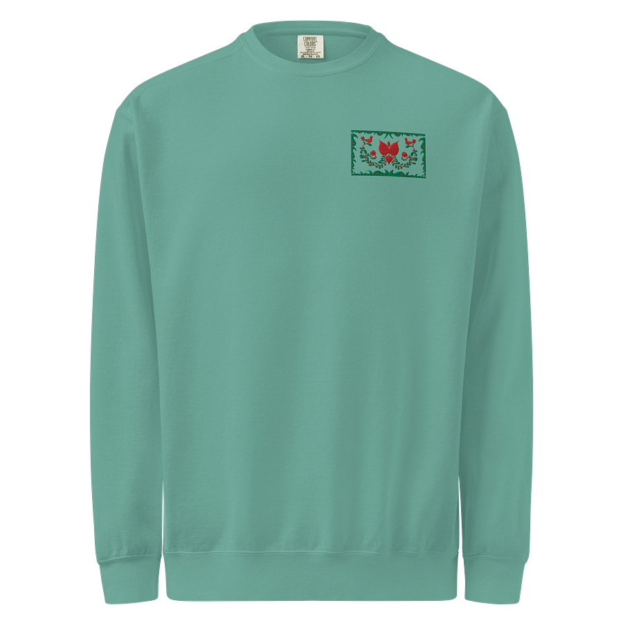 Hungarian Green Embroidered Sweatshirt product image (1)