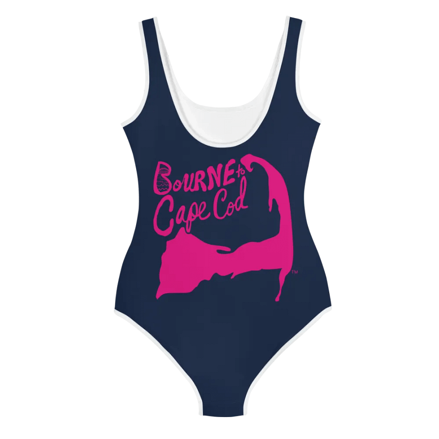 💖Girls' | Youth | BRN.2C.C.™ | Navy Swimsuit 👙| Pink Logos product image (6)