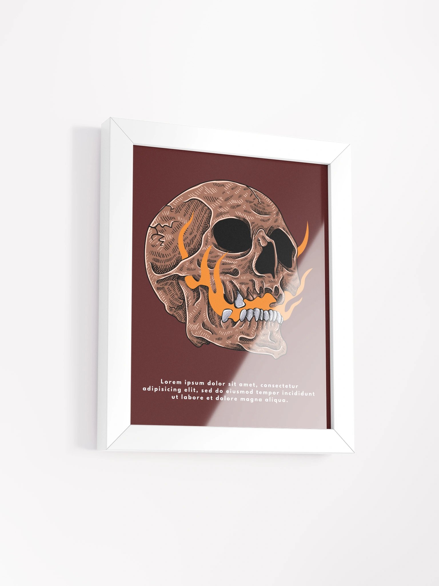 Burning Skull Framed Poster product image (2)