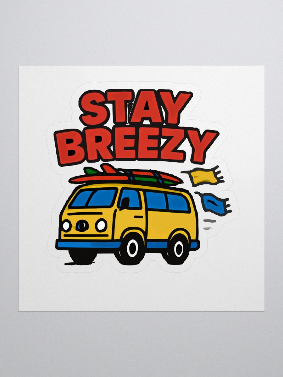 Stay Breezy Van Kiss Cut Stickers product image (1)