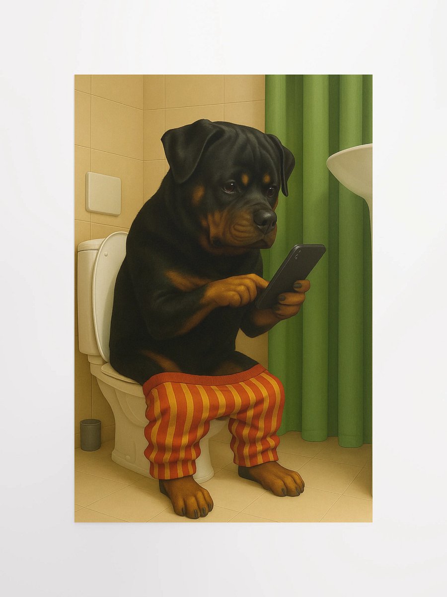 Rottweiler in Toilet Poster product image (10)
