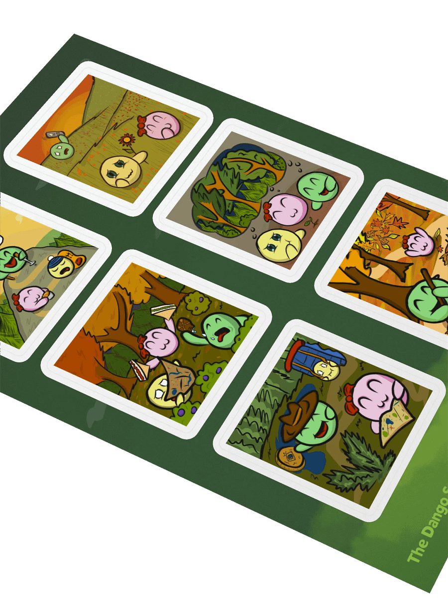 Dango Drawtober Outdoor set - Kiss Cut Sticker Sheet product image (3)