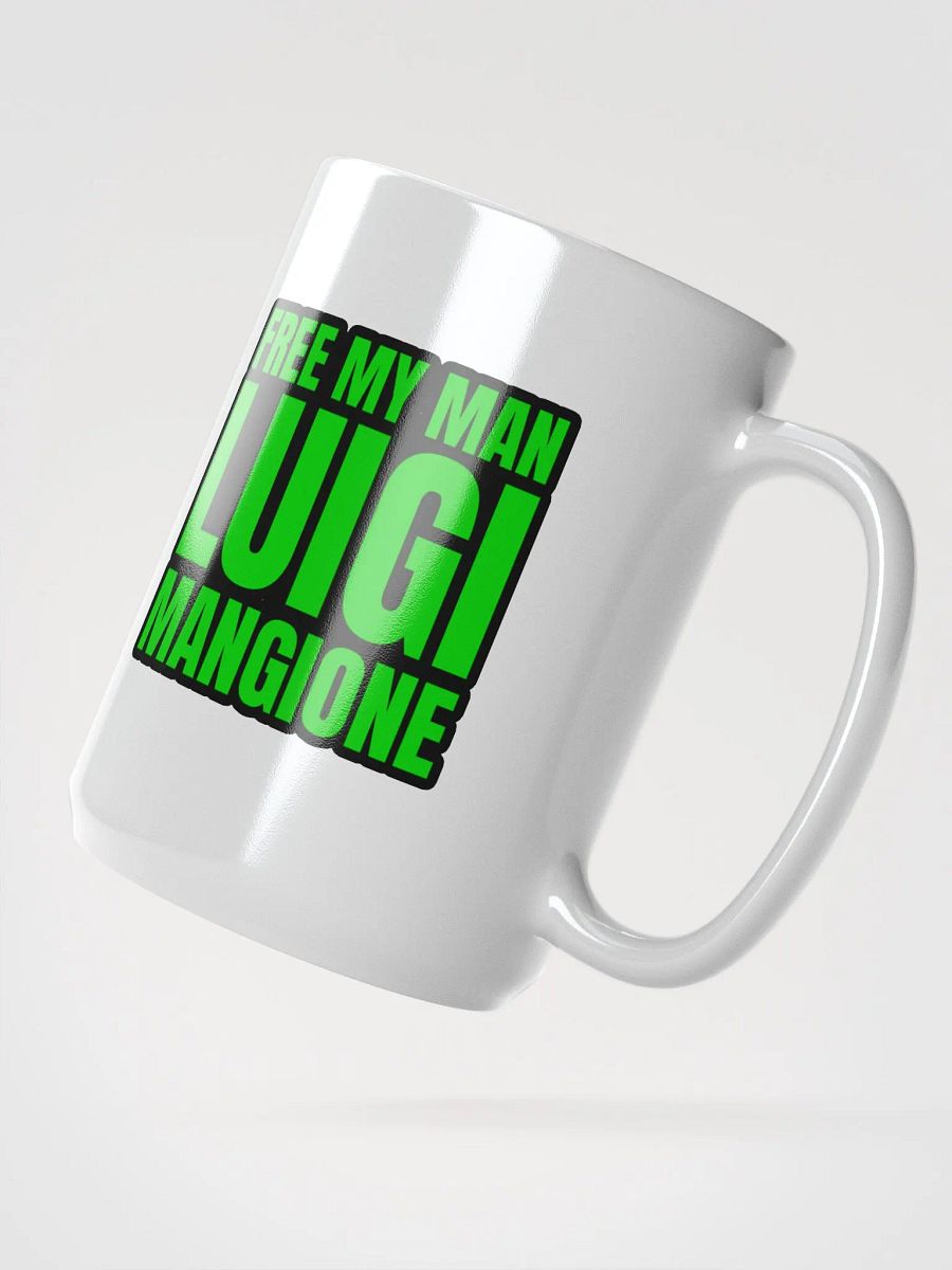 FREE MY MAN LUIGI MANGIONE White Glossy Mug product image (3)
