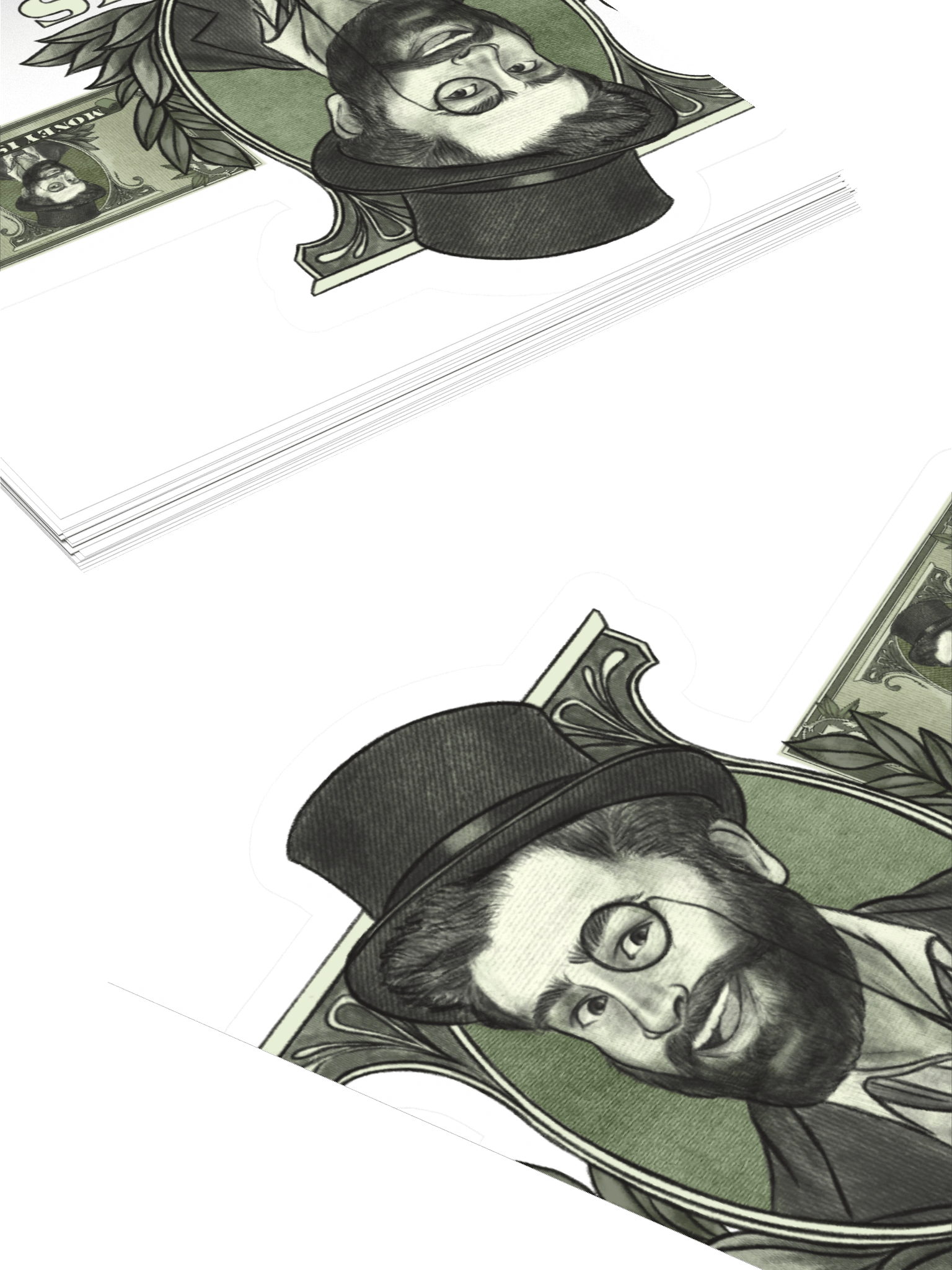 "Money Isn't Real" Sticker product image (15)