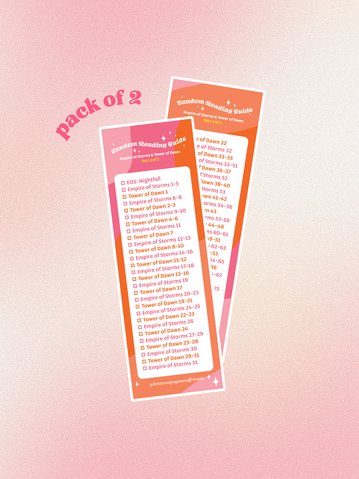 Tandem Read Bookmark Set (con + lauren's version) product image (1)