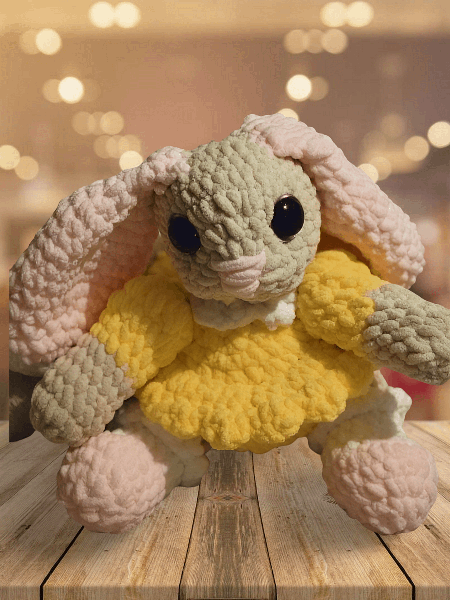 Handmade Crochet Bunny – Sunny Delight Edition product image (1)
