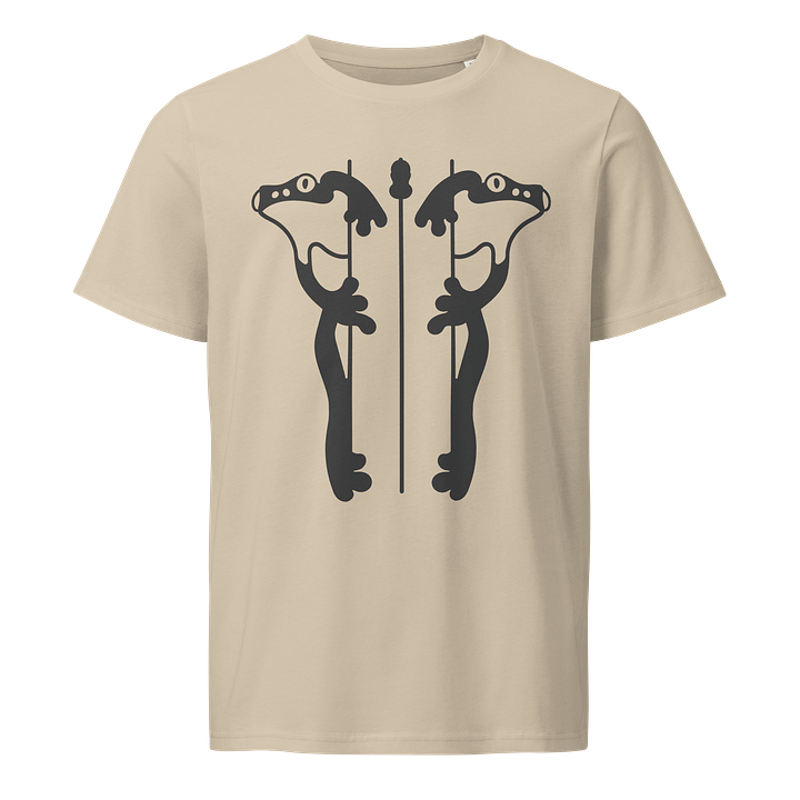 Mirrored Frog Unisex Organic T-Shirt Nature-Inspired Eco-Friendly Streetwear product image (1)