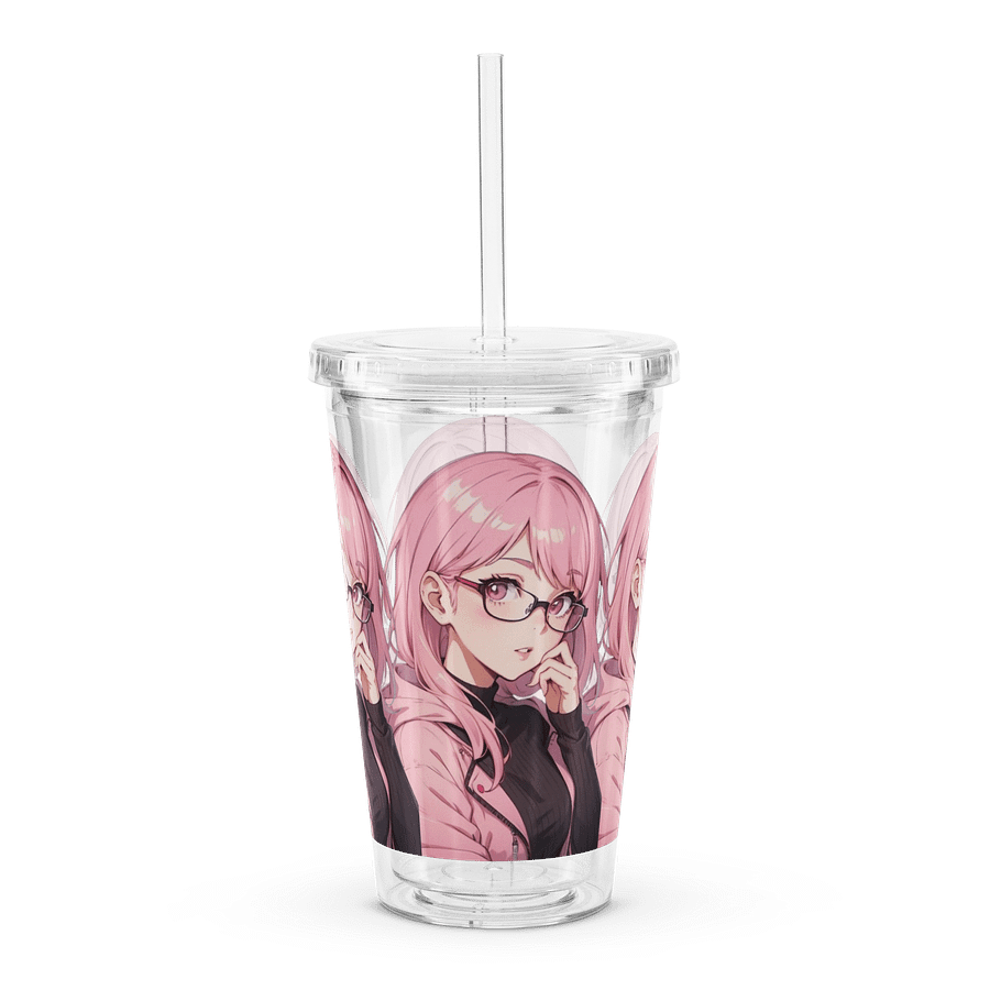 (Pink WAIFU) K Clear Plastic Tumbler product image (4)