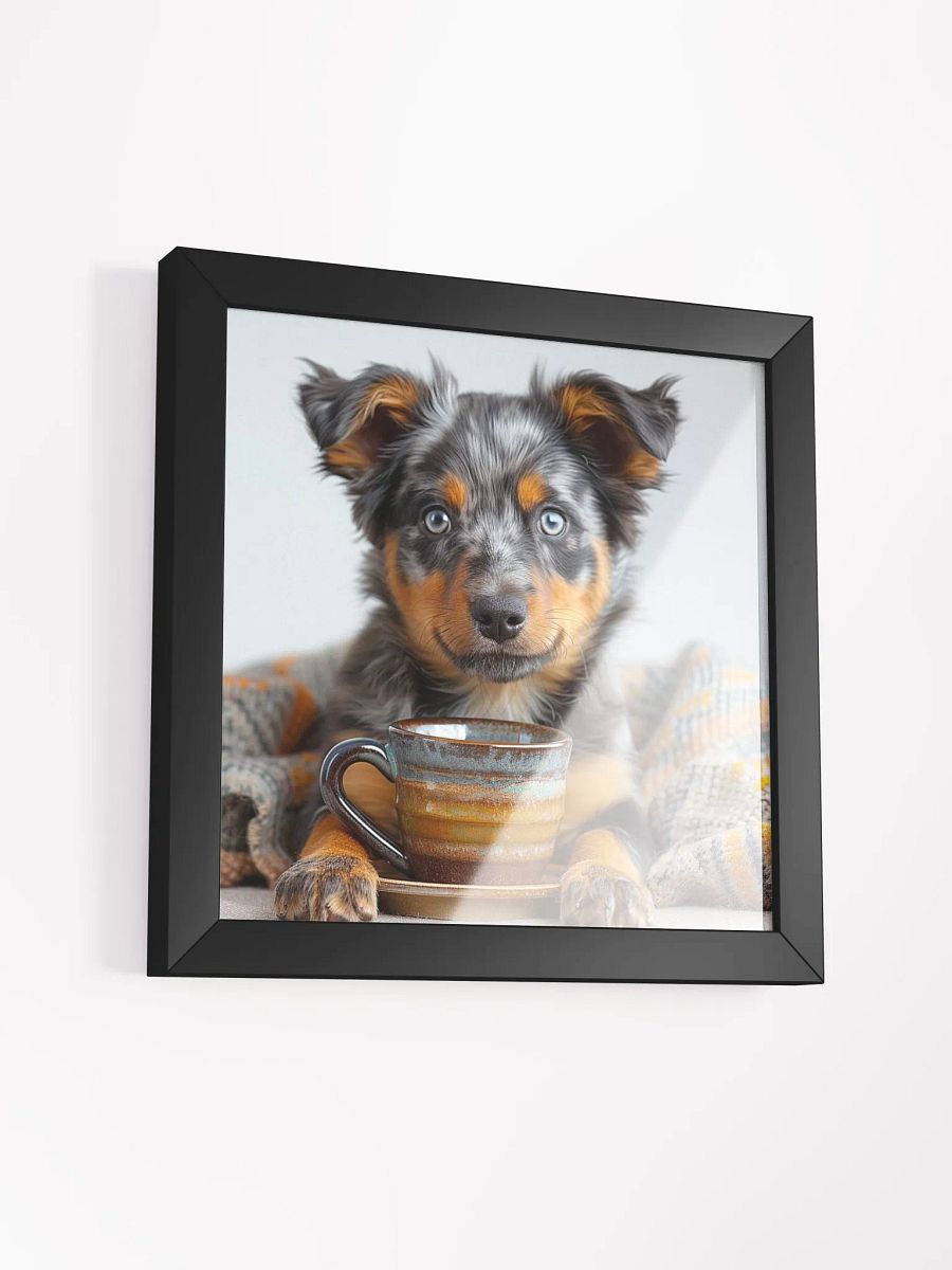 Coffee Lover Cute Blue Heeler Puppy Art product image (2)