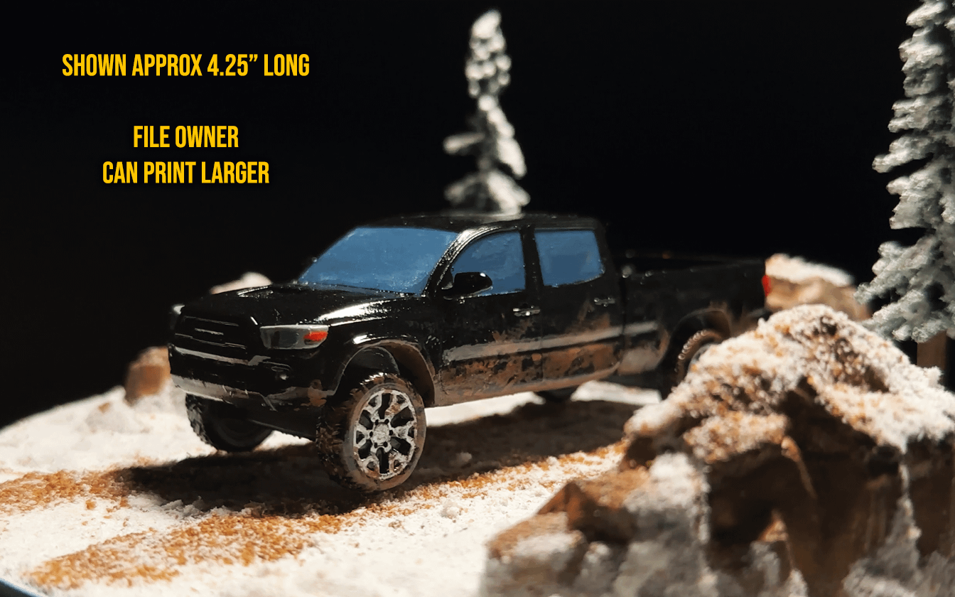 3rd Gen Tacoma Long Bed With Scoop - 3D Print File product image (5)