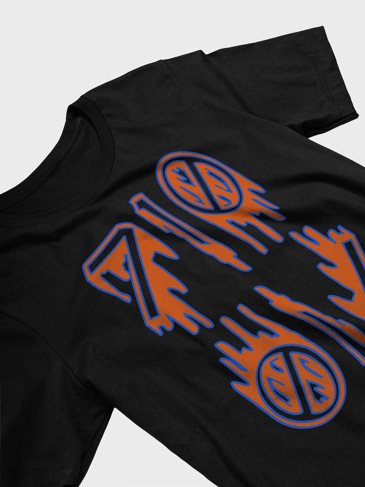 Horror Happy 710 OIL Drip Unisex T-Shirt, Creepy Cannabis Clothing, Twisted Weed Weirdo Stoner Shirt, Odd Orange Blue Black Goth Ganja Tee product image (2)