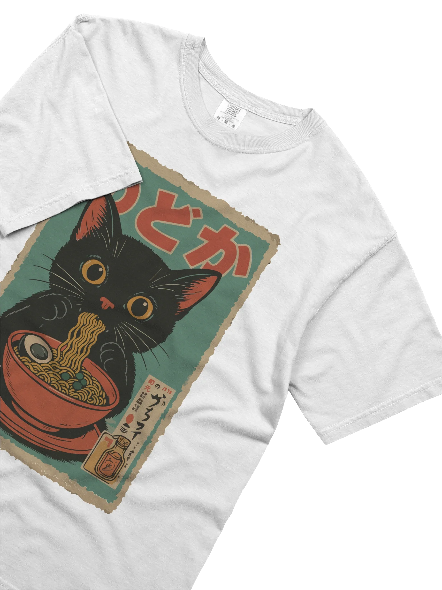 Black Cat Ramen Vintage Japanese Poster Cute Retro Noodle Art product image (10)