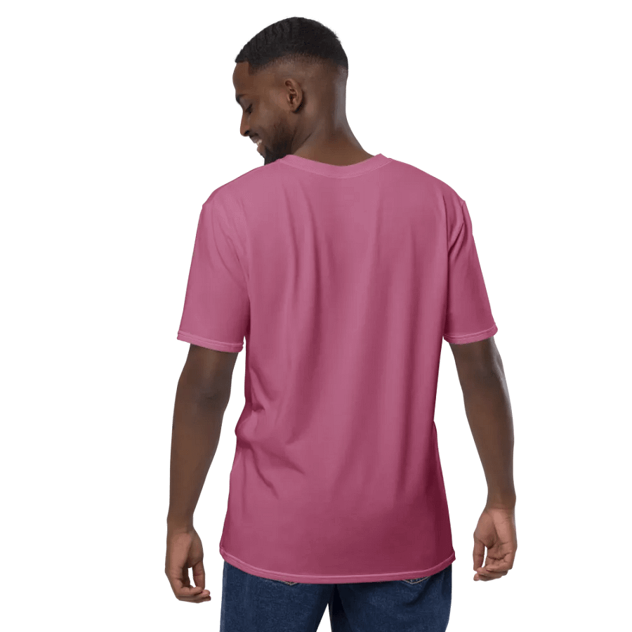 Plain Medium Dark Carnation Pink True Summer Men's Crewneck Polyester Heavyweight Premium T-Shirt by Treasure Pie product image (12)