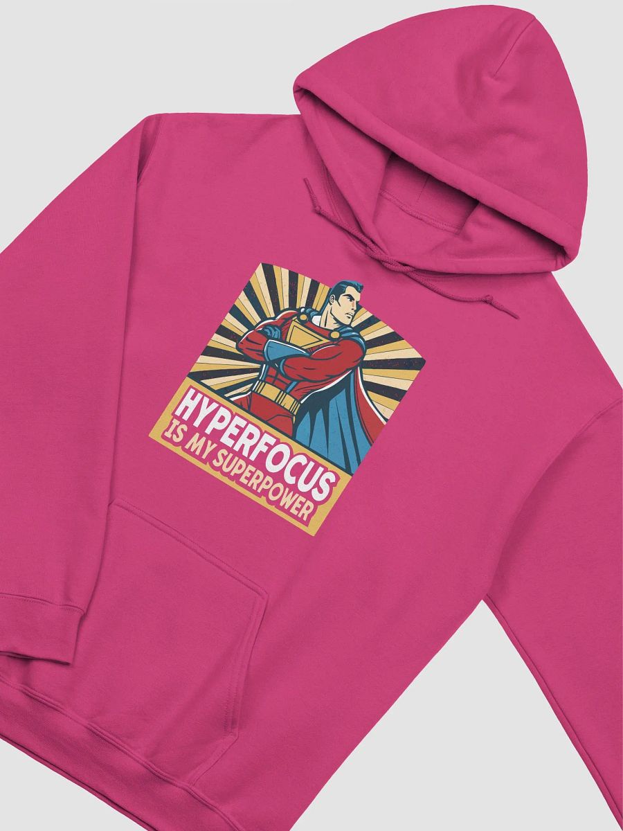 Hyperfocus Is My Superpower Hoodie - Pink Superhero Comic Style Hoodie product image (2)