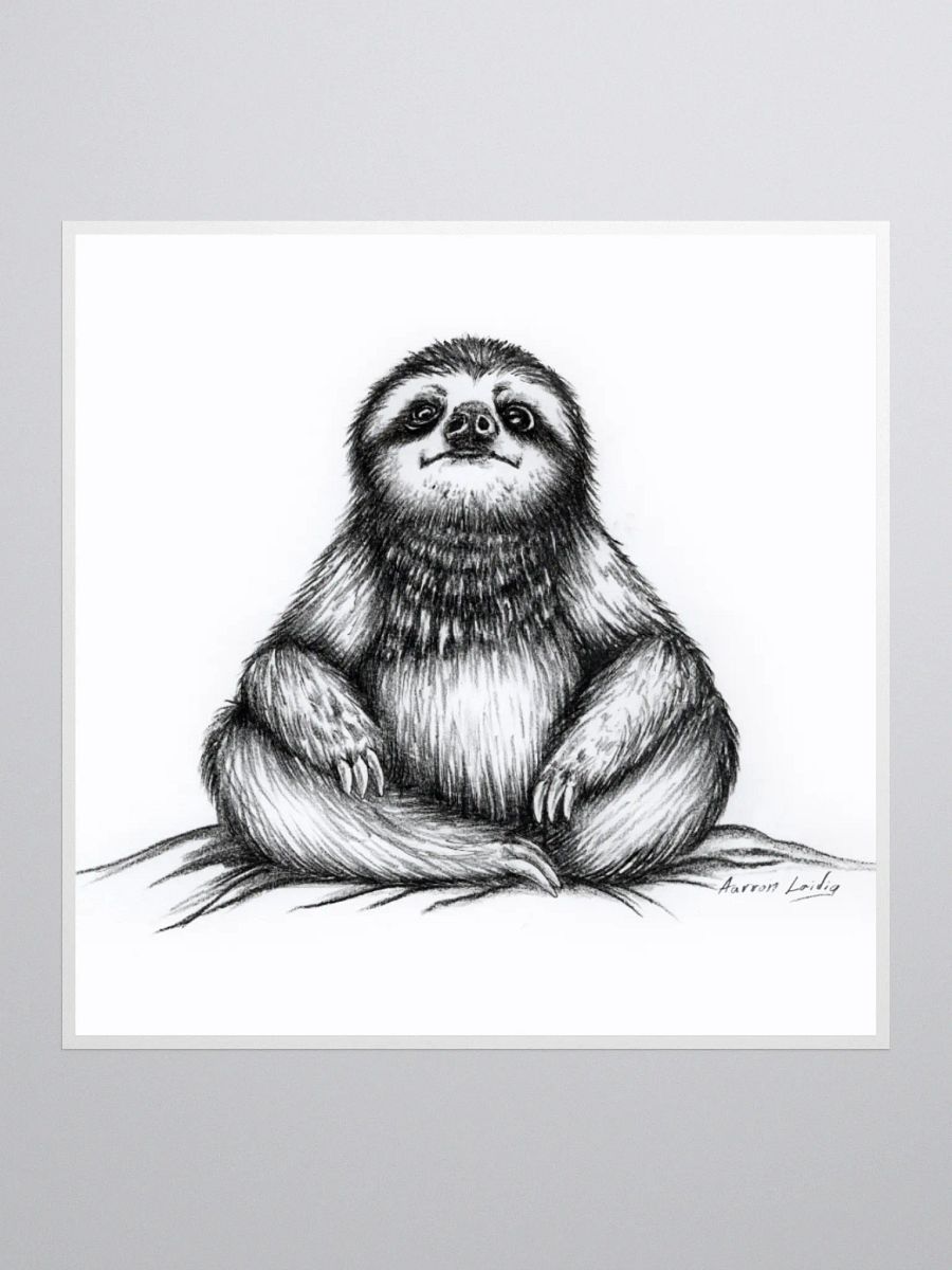 Stoic Meditation Sloth Vinyl sticker product image (2)