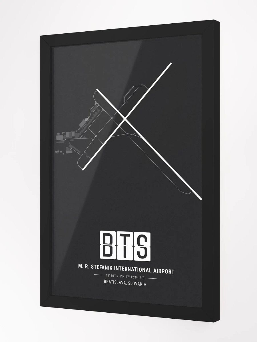 Framed Airport BTS Premium Map On Matt Paper product image (2)