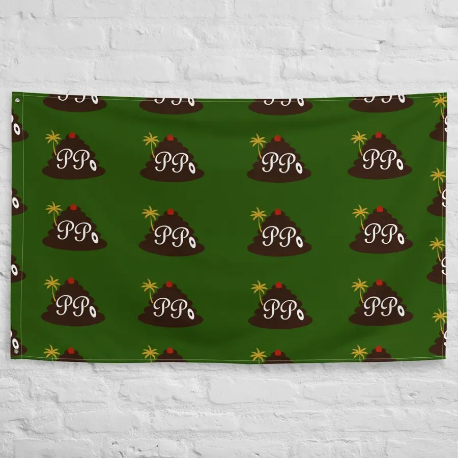 Poop Pees Classic Logo Flag product image (10)