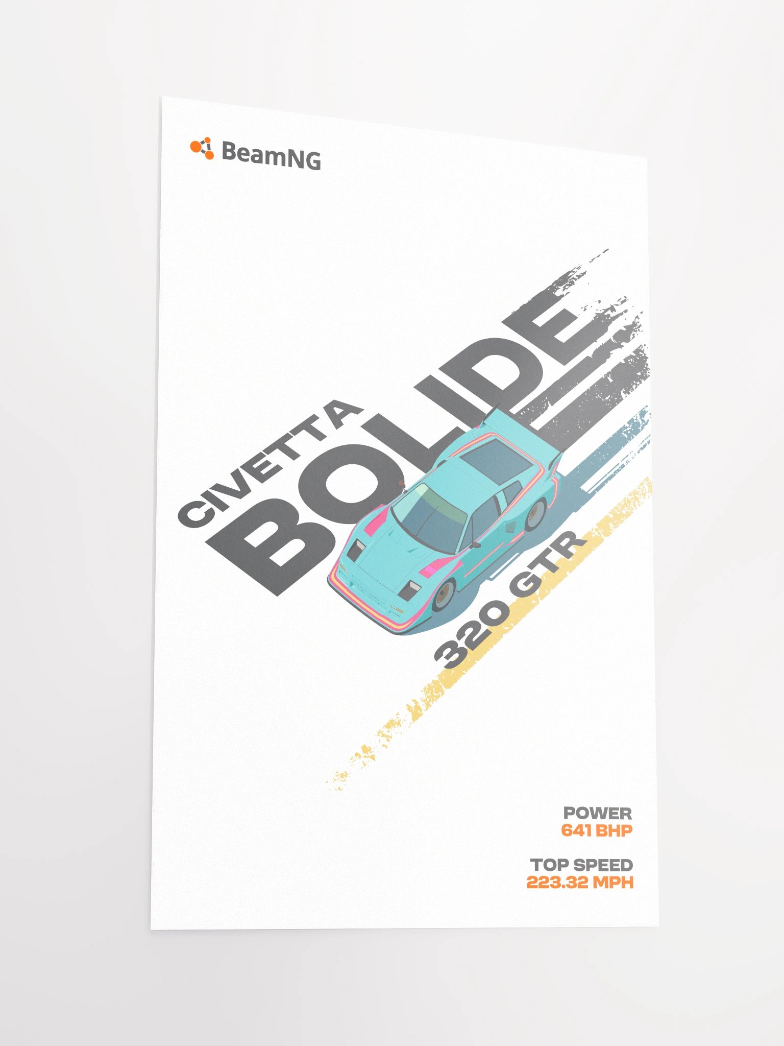 Civetta Bolide 320 GTR Stylized Poster product image (2)