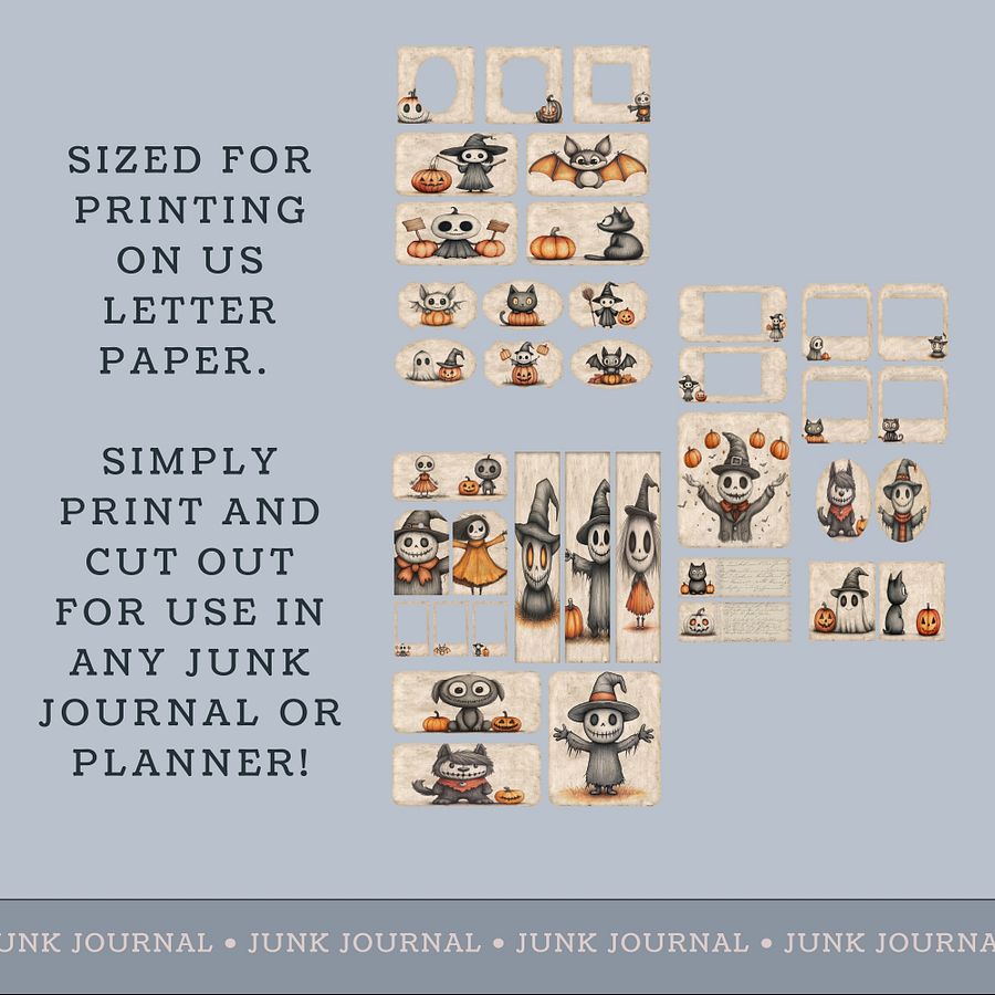 Spooky Halloween - Printable Ephemera Set 1 V7 product image (3)