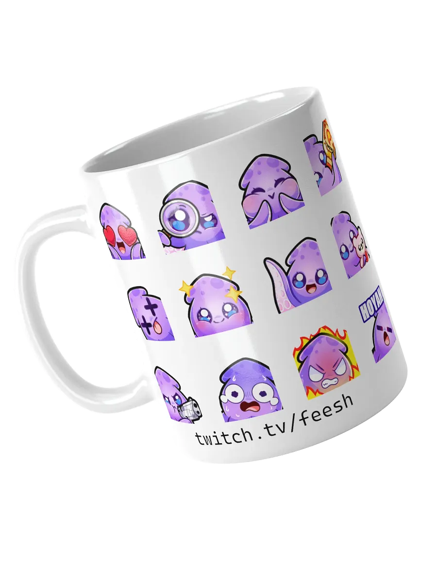 Squid Emote Coffee Mug [white] product image (3)