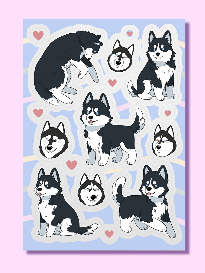 Husky Love Sticker Sheet product image (1)