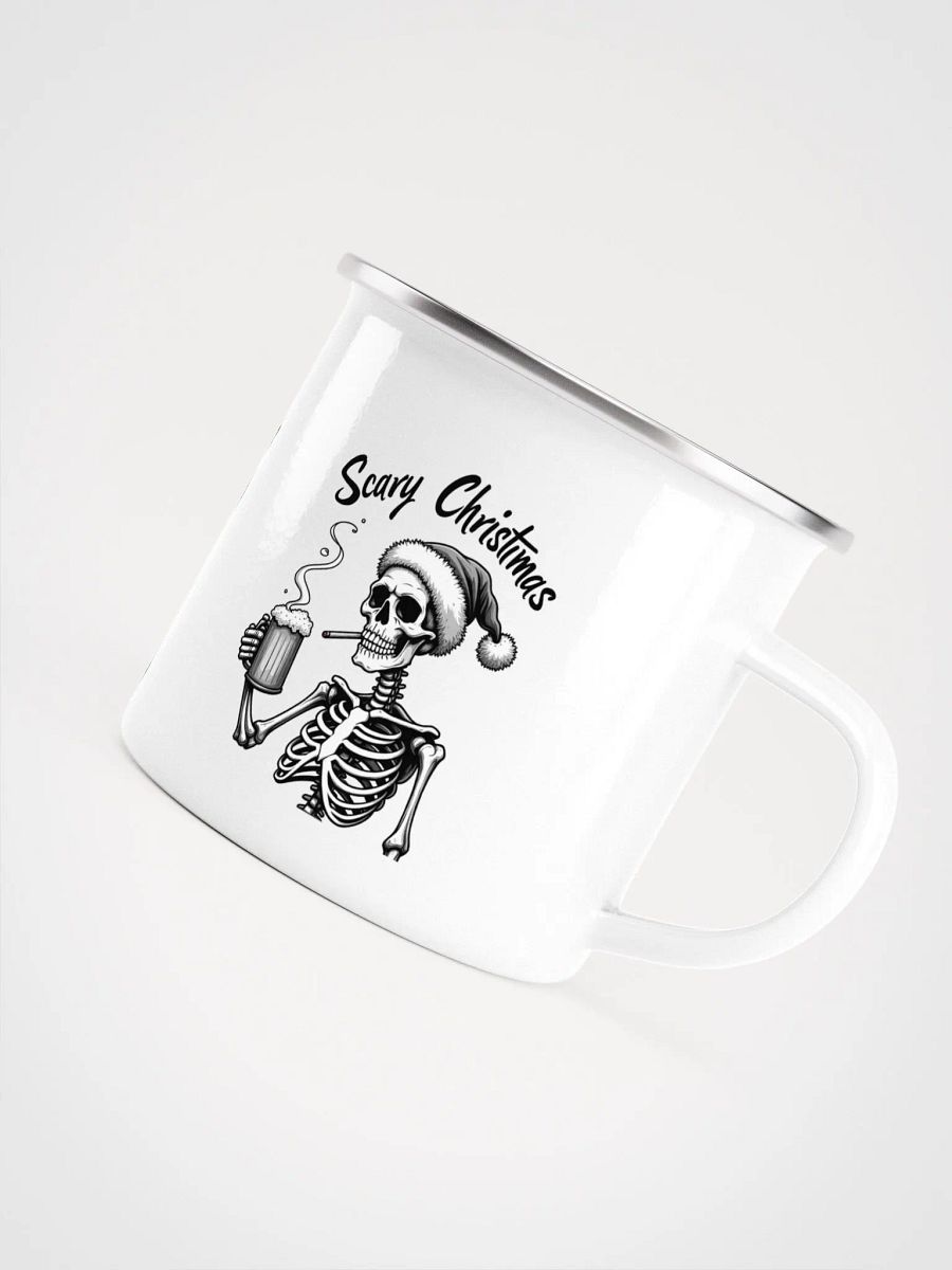 Scary Christmas Skull Enamel Mug product image (5)