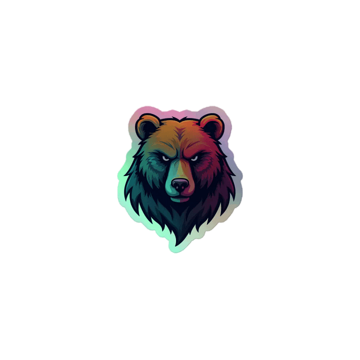 Fierce Bear Holographic Sticker Sheet product image (1)