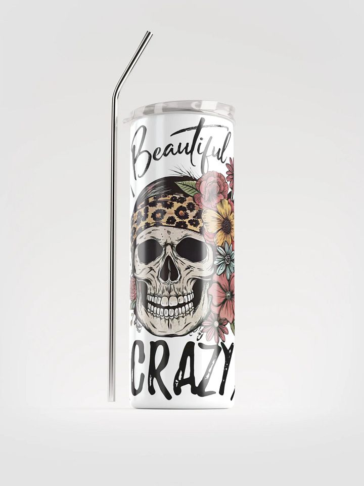 Beautiful Crazy Skull Stainless Steel Tumbler product image (1)