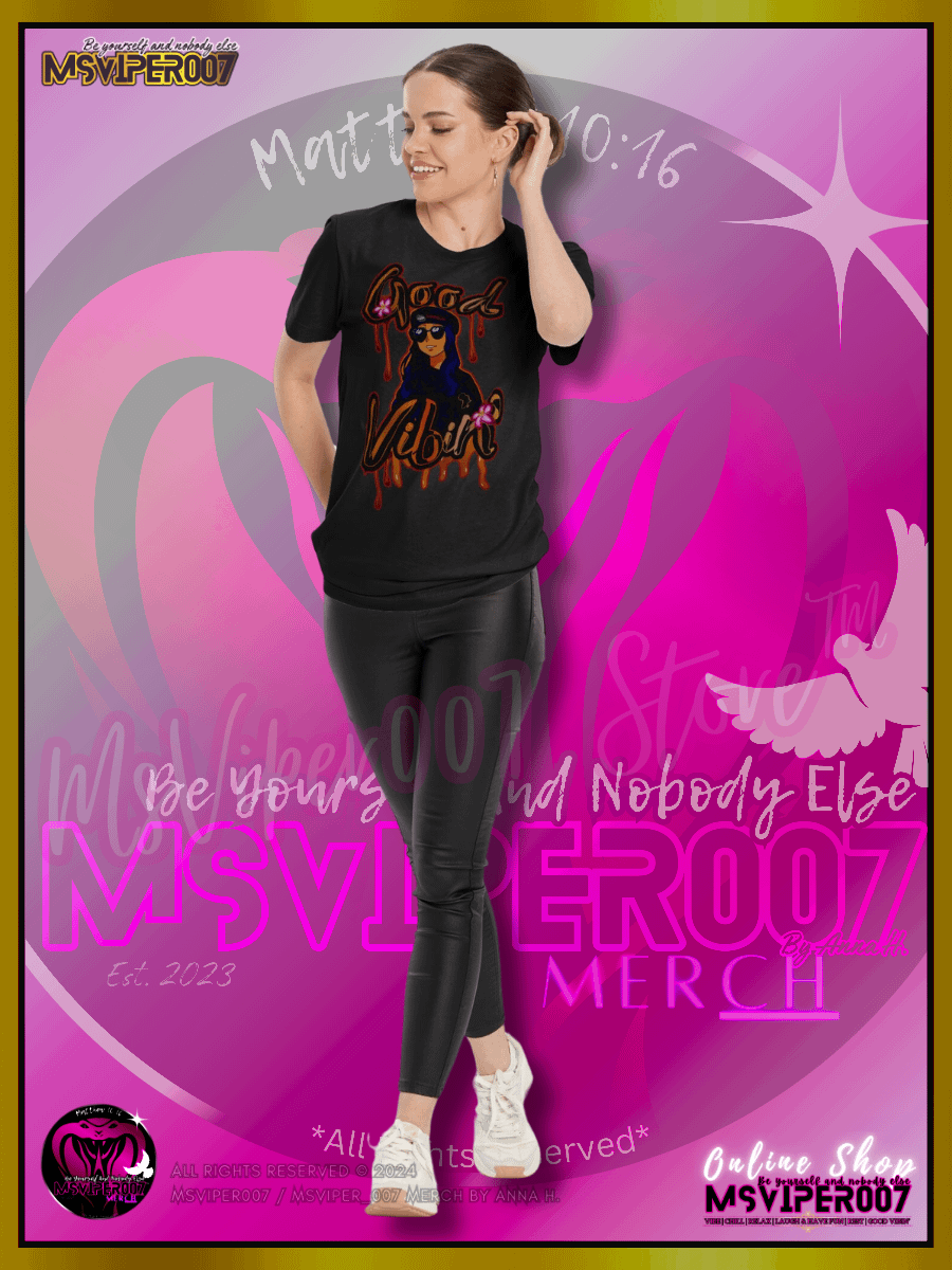 T-Shirt - MsViper007's "Good Vibin'™ [chocolate]" Comfort T-shirt By Anna H. product image (6)