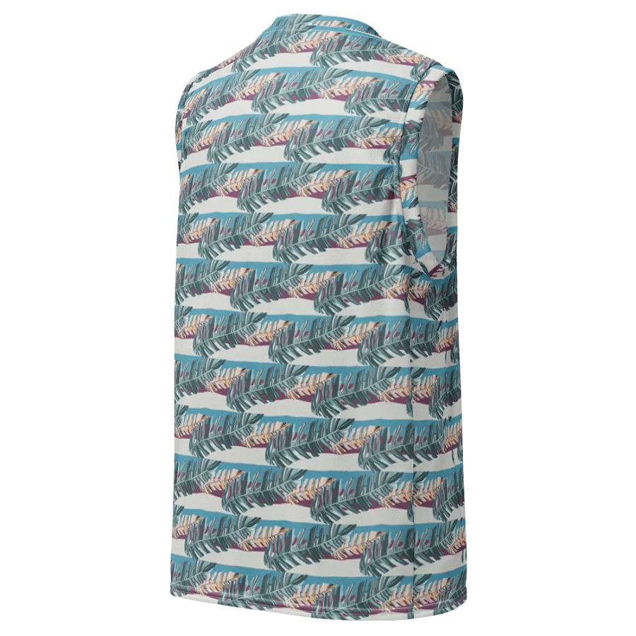 Tropical Stripes | Recycled Unisex Basketball Jersey product image (7)