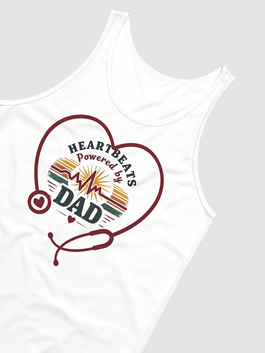 stethoscope heart, ekg Heartbeats Powered by Dad Tank product image (13)