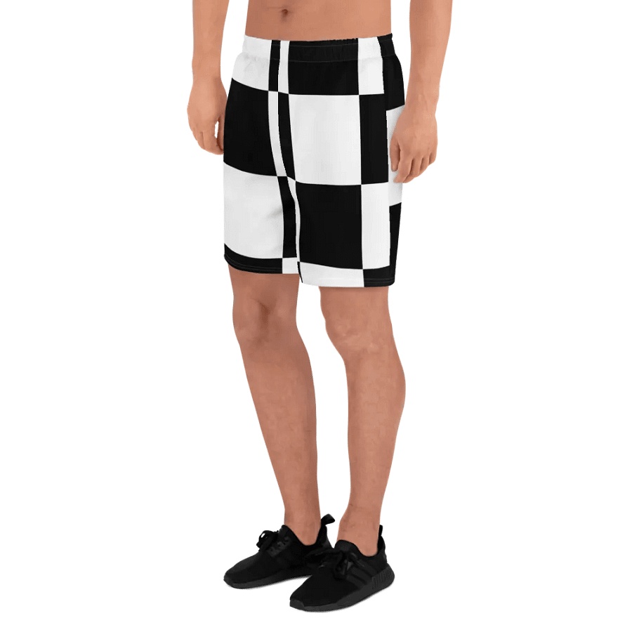 Wide Leg Elastic Checkered XXX Shorts product image (10)