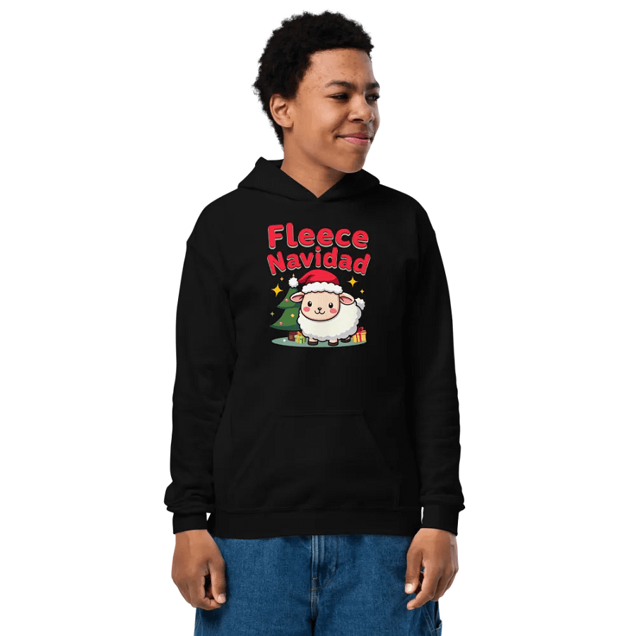 Fleece Navidad Youth Hoodie product image (1)