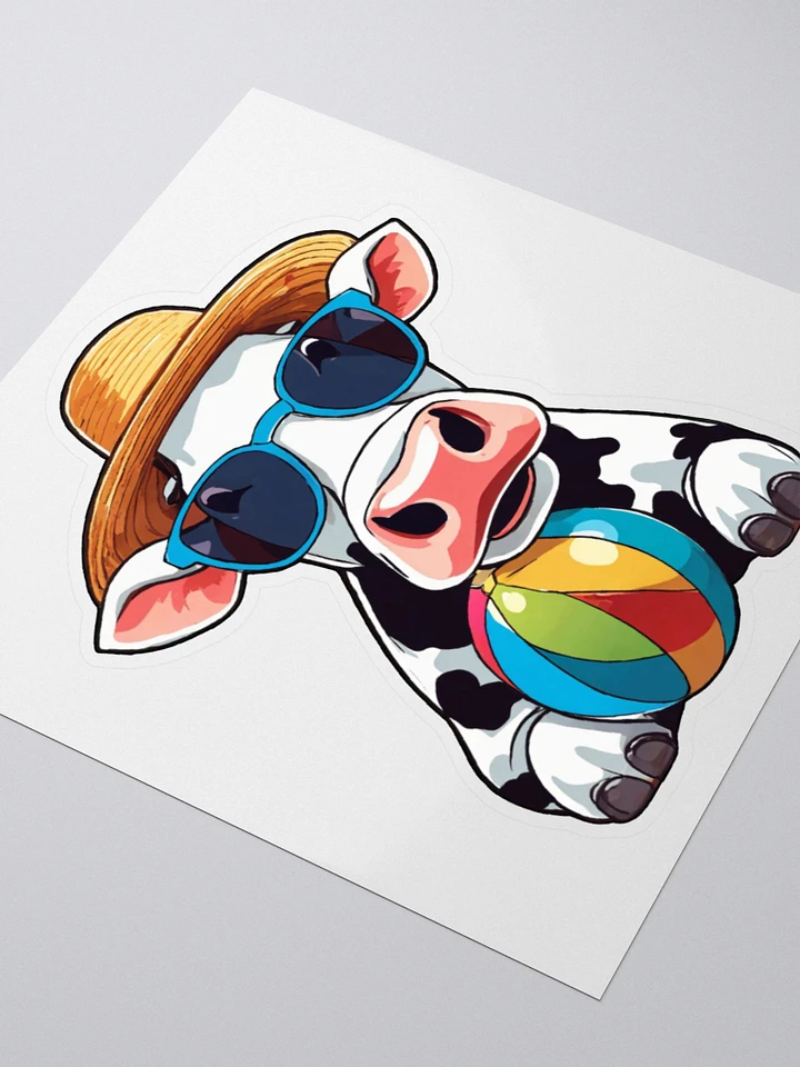 Beach Ball Cow Sticker product image (1)