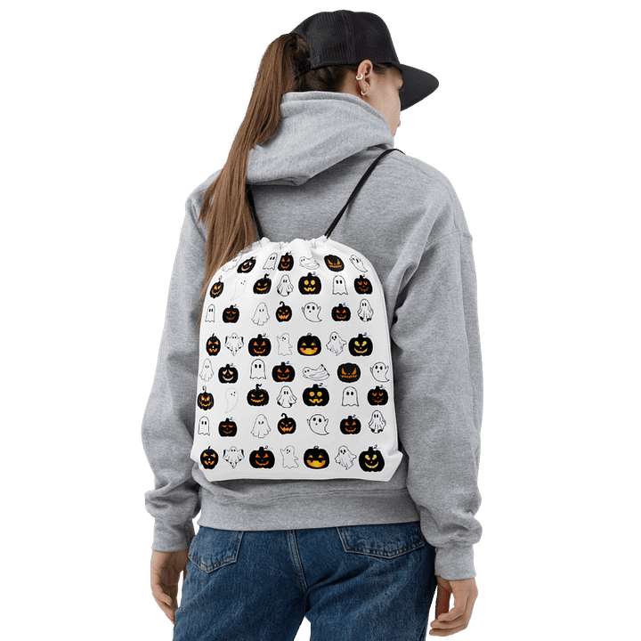 Ghosts & Pumpkins Drawstring Bag product image (1)