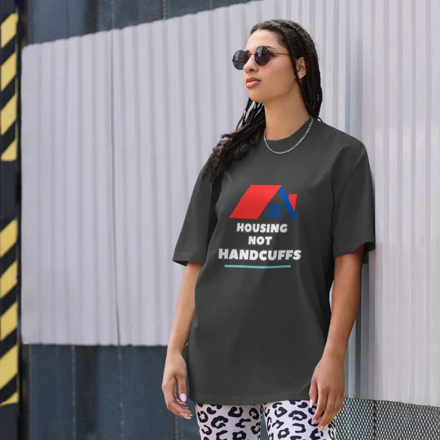 HOUSING NOT HANDCUFFS Oversized Faded Tee product image (8)