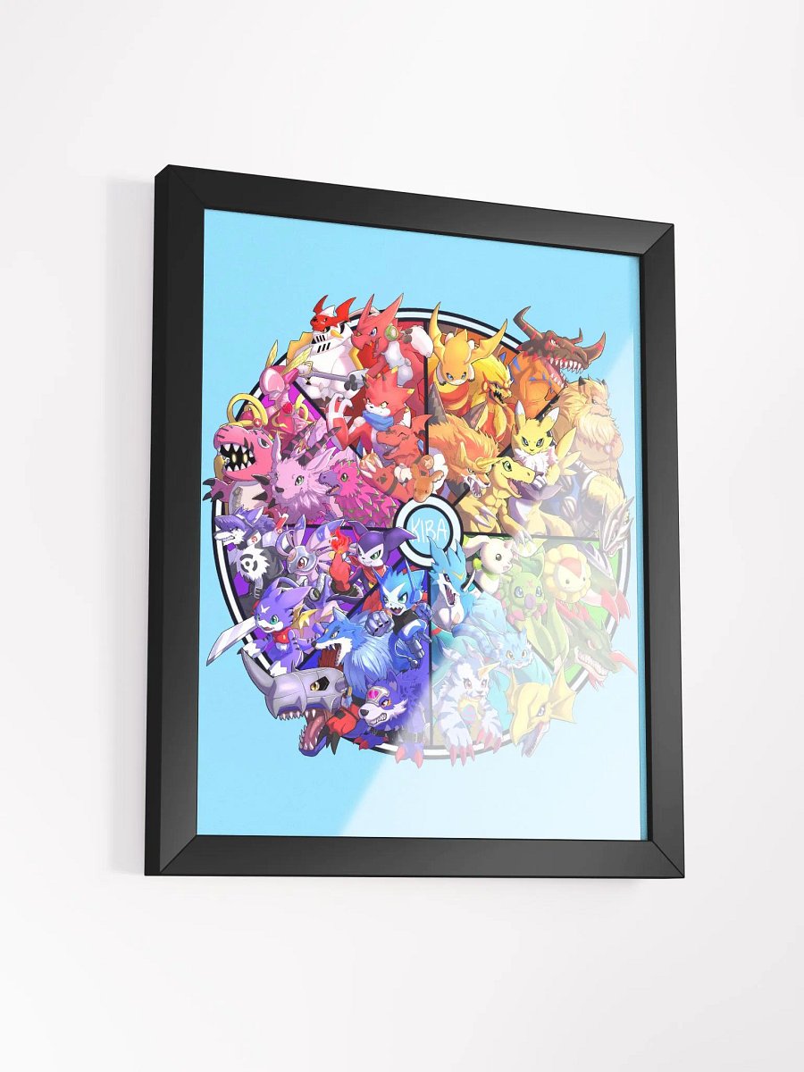 Framed Digimon Colour Wheel Poster product image (3)