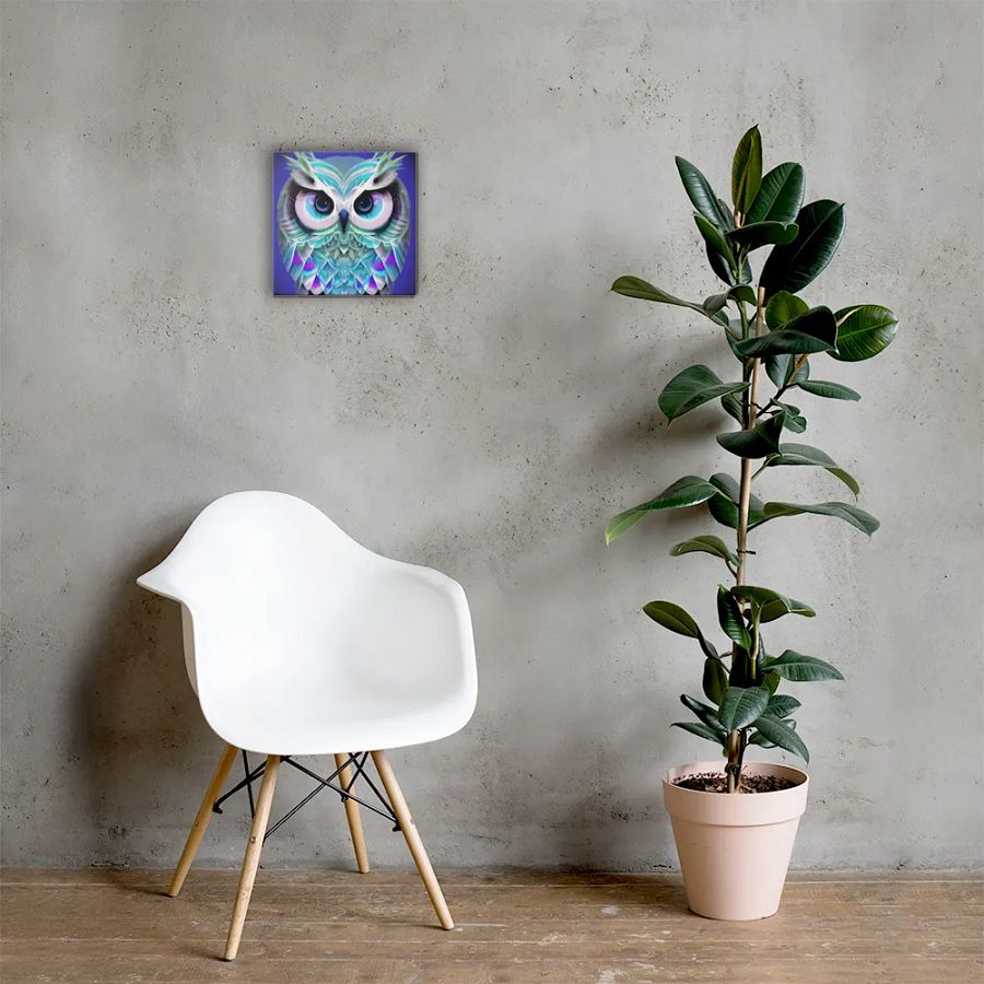 Fantasy Fractal Owl Art - v4 product image (5)