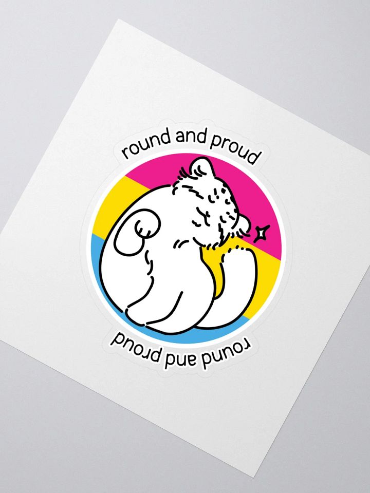Round and Proud Manul Pansexual Version - Sticker product image (6)