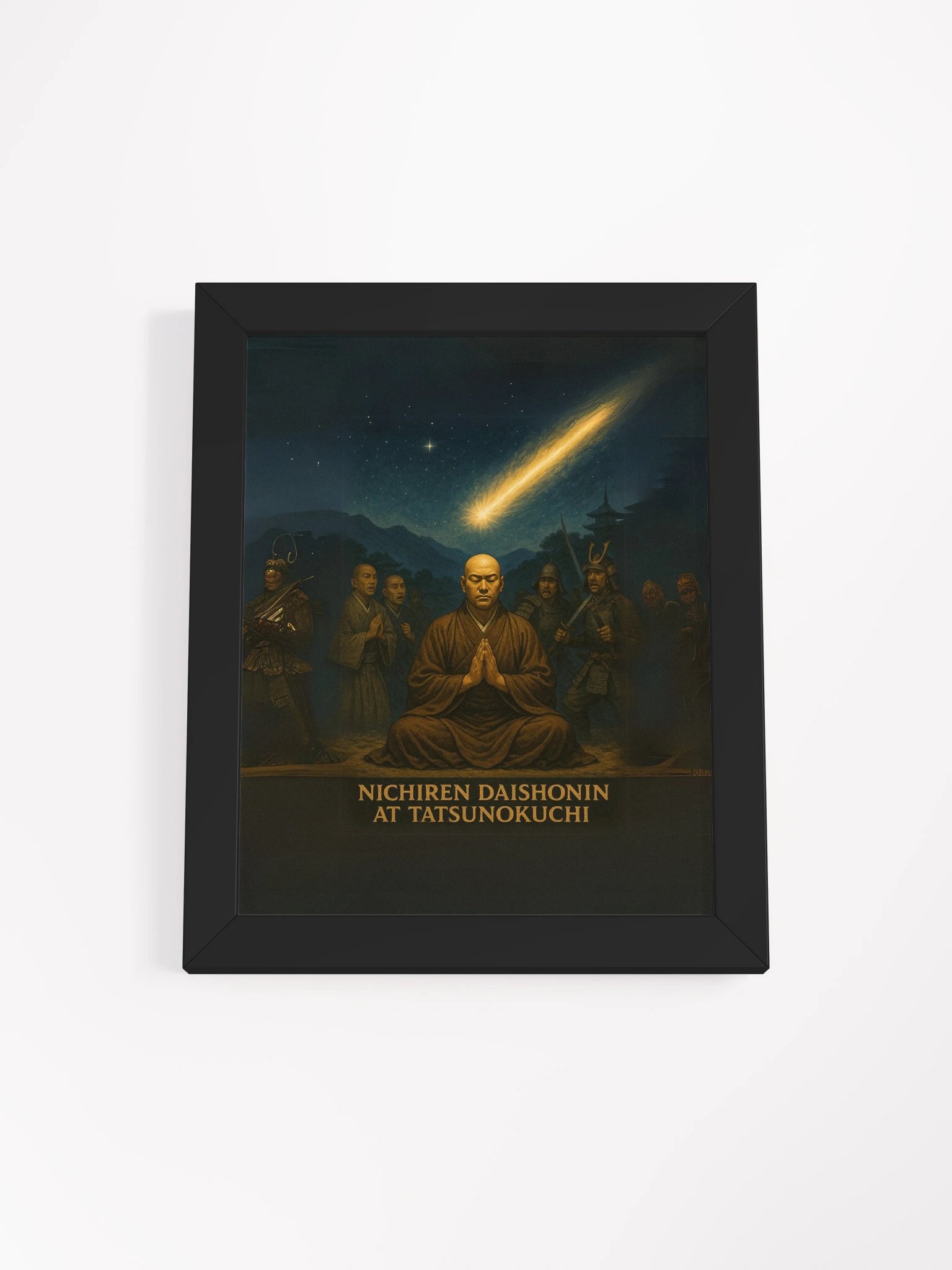 Nichiren Daishonin at Tatsunokuchi – Framed Matte Poster for Devotional Spaces product image (1)