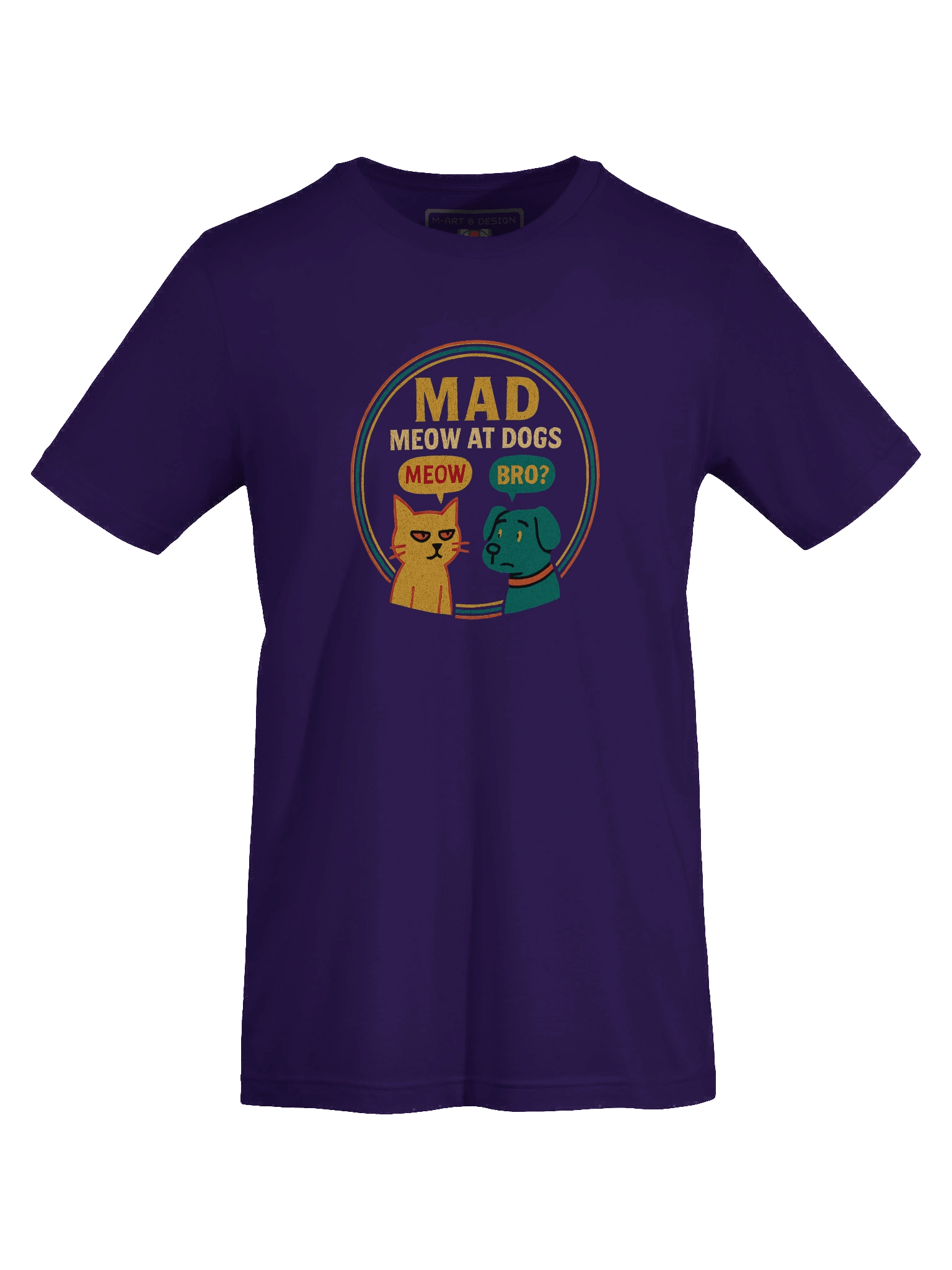 MAD – Meow At Dogs Funny Cartoon T-Shirt product image (58)