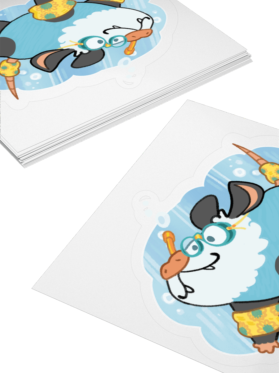 Gone Swimmin Possum Sticker product image (4)