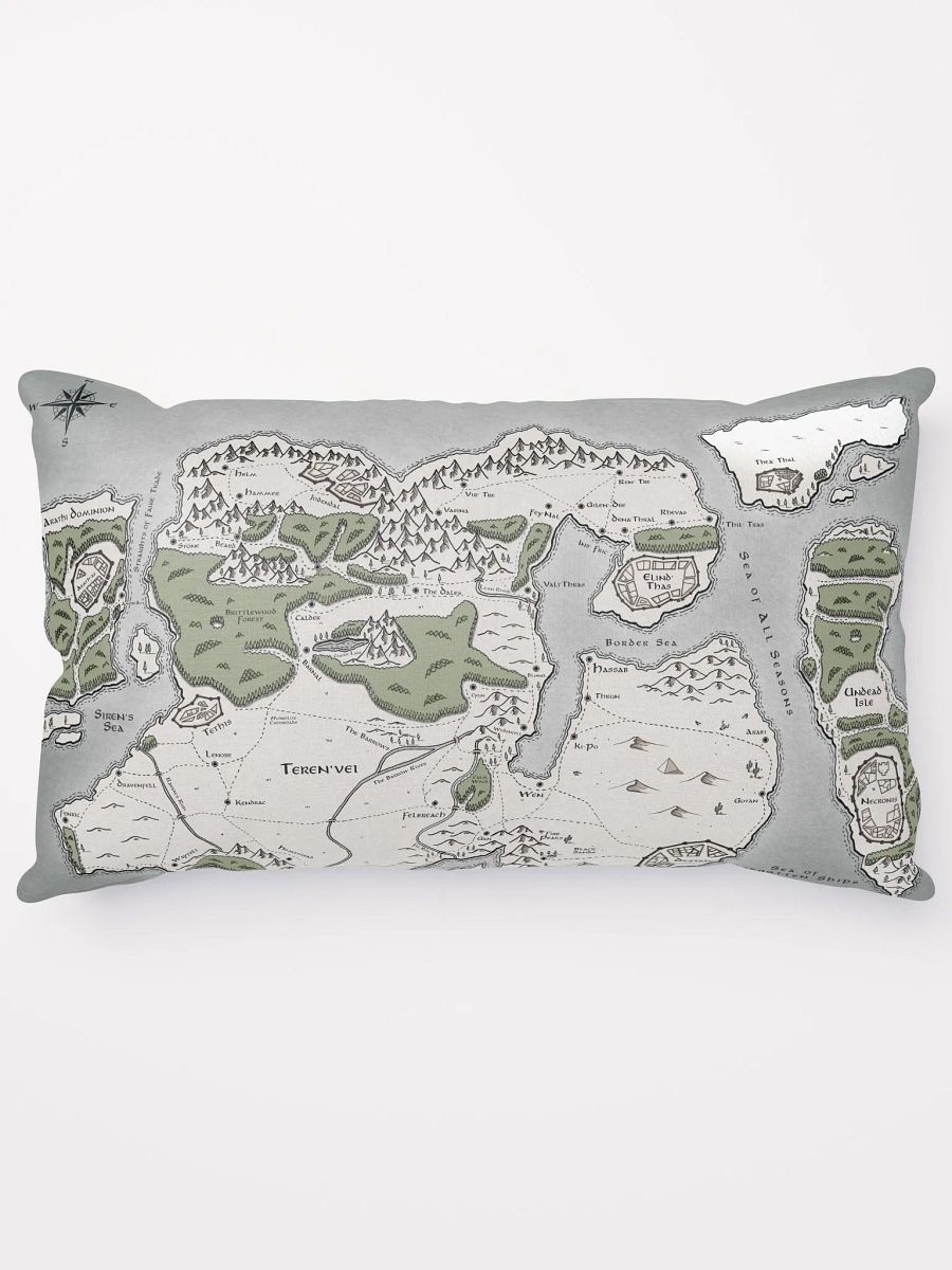 Map of Teren'Vei Throw Pillow product image (5)