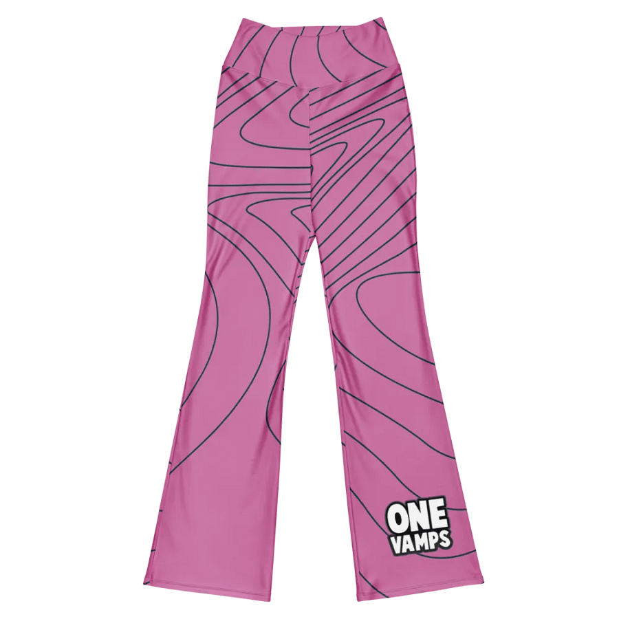 Flare Leggings womens pink and black color product image (6)