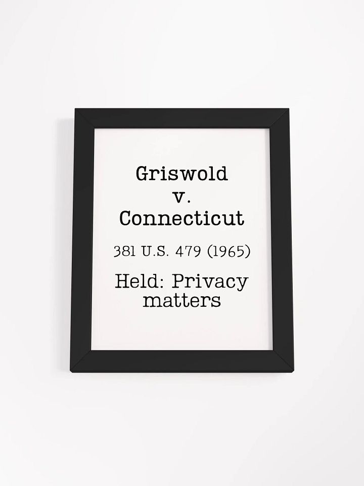 Griswold v. Connecticut "Privacy Matters" Framed Print product image (2)