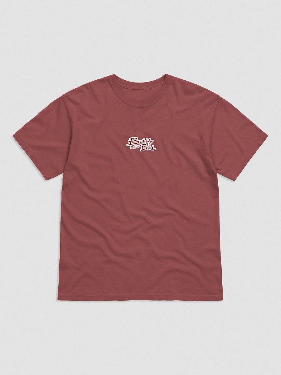 Bubbly and a B*tch embroidered garment-dyed tee (maroon bubble design) product image (1)