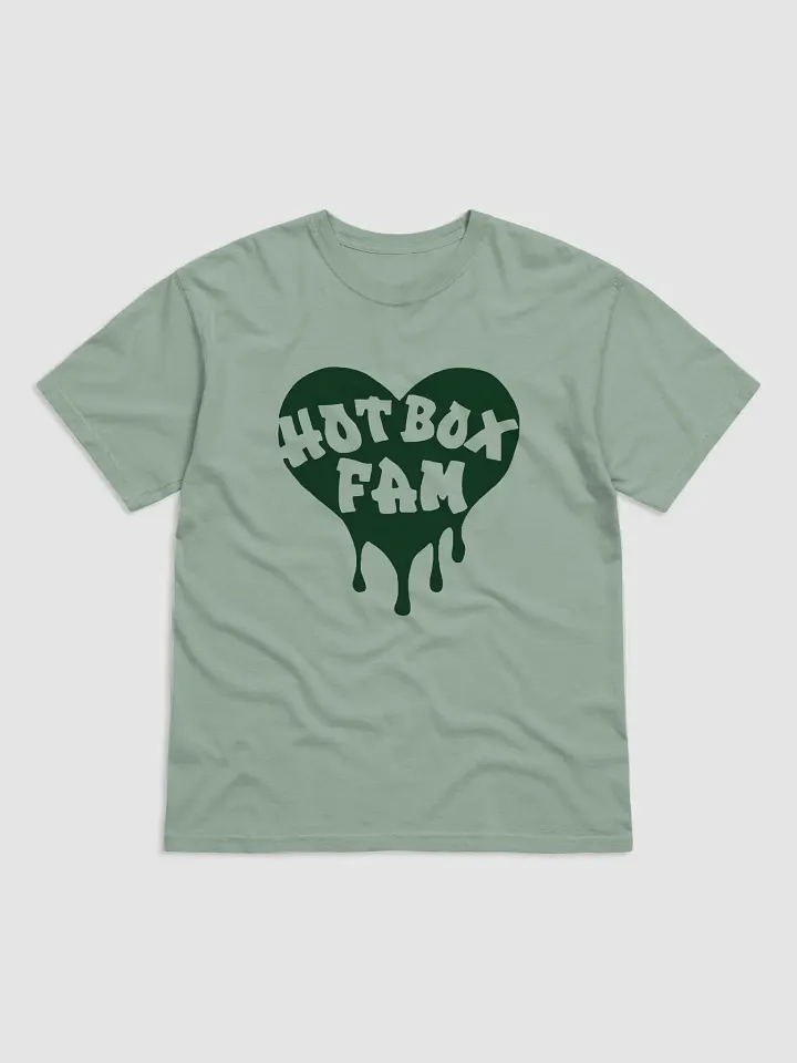 UNISEX HOT BOX FAM TRANSPARENT DARK GREEN LOGO TEE product image (1)