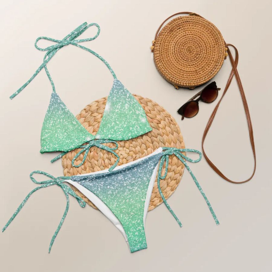 Glitter Unicorn Texture Design String Bikini (8) product image (6)