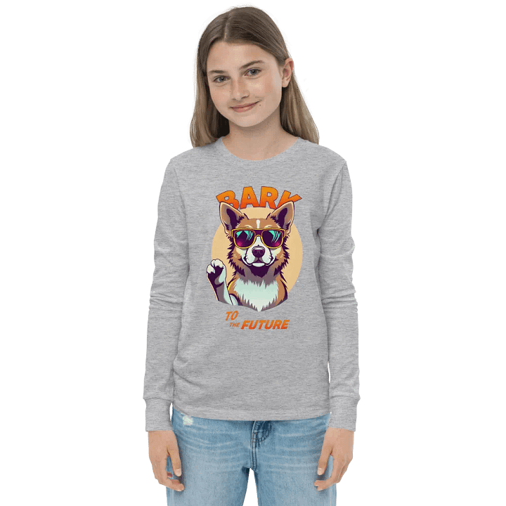 BARK to the Future Dog Youth Long Sleeve Tee Bella+Canvas (Kid's Unisex) product image (4)